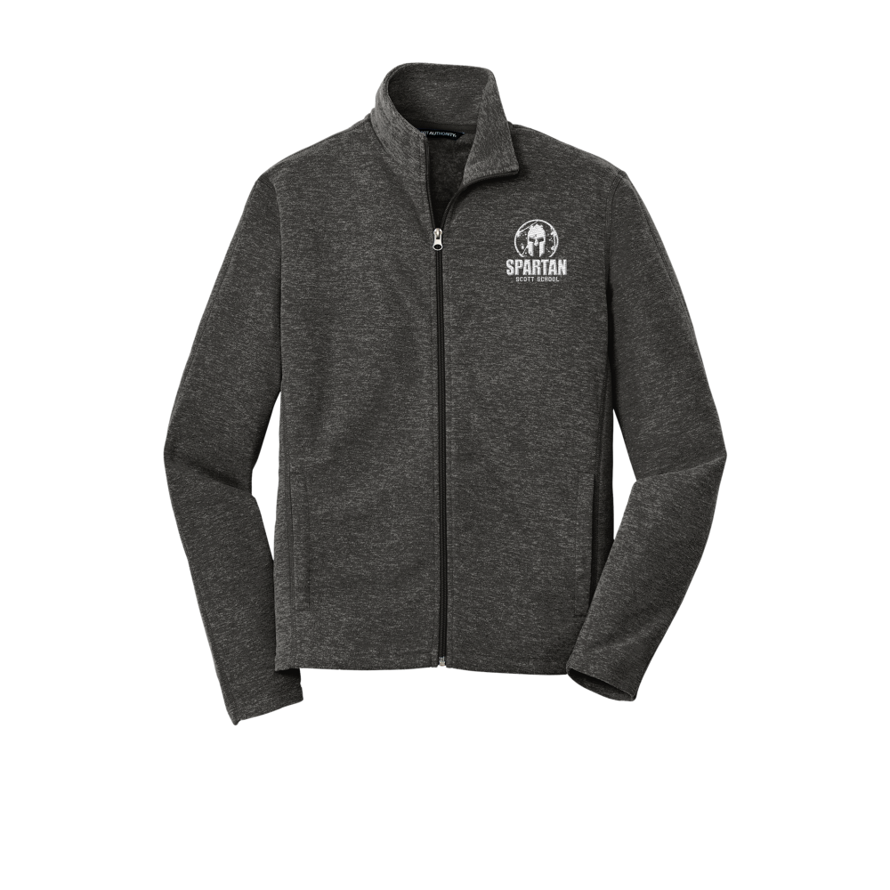 Port Authority® Heather Microfleece Full-Zip Jacket