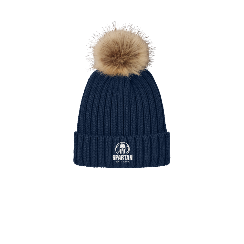 Port Authority® Faux Fur Pom Beanie