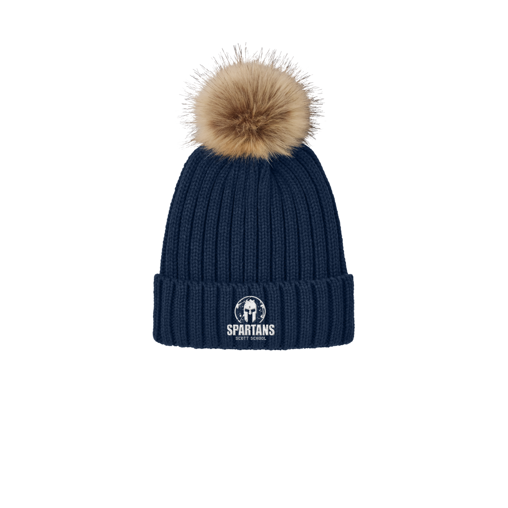 Port Authority® Faux Fur Pom Beanie